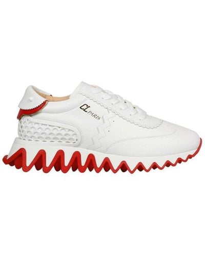 Christian Louboutin Loubishark Donna Leather Sneakers - White