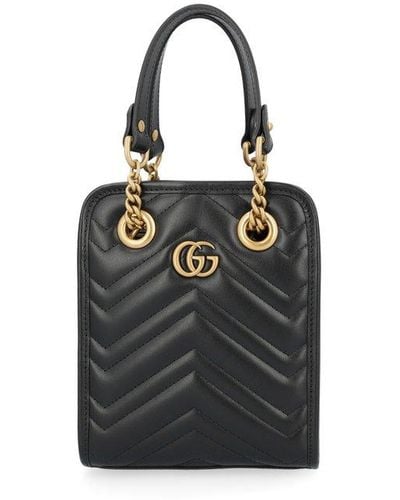 Gucci GG Marmont Mini Tote Bag - Black