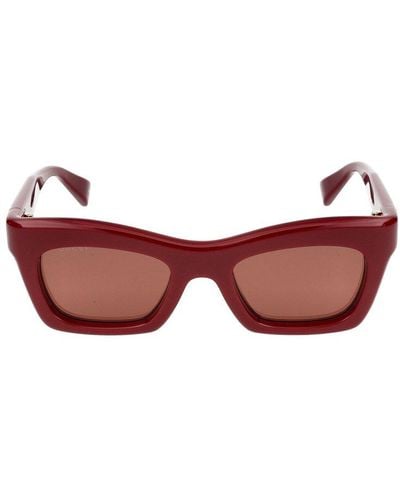 Gucci Cat Eye Frame Sunglasses - Red