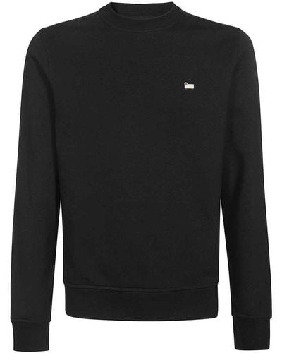 Woolrich Crewneck Long-sleeved Sweatshirt - Black