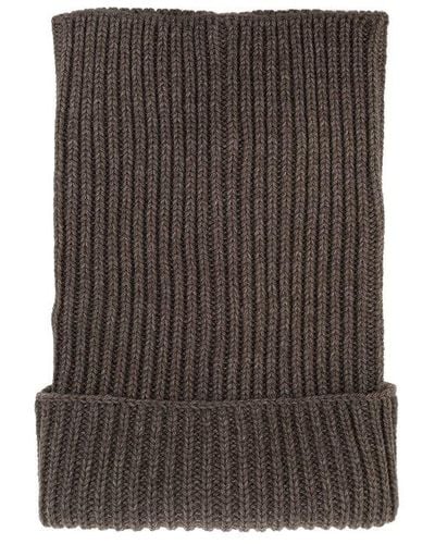 Lemaire Ribbed Snood - Brown