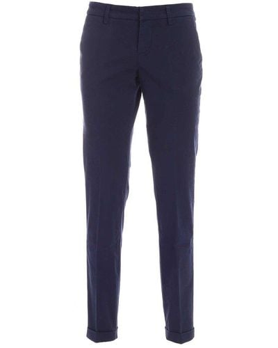Fay Straight Leg Tailored Trousers - Blue