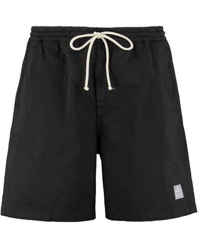 Department 5 Logo Patch Drawstring Bermuda Shorts - Black