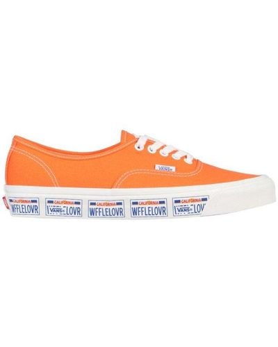 Vans Round Toe Lace-up Trainers - Orange