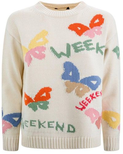 Weekend by Maxmara Gypsy Cotton Sweater. - Grey