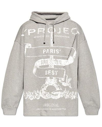 Y. Project Hoodie With Logo, - White