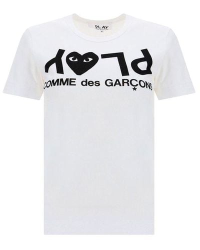 COMME DES GARÇONS PLAY Logo Printed T-shirt - White