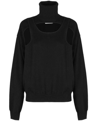 Coperni Cut Out Loose Sweater - Black