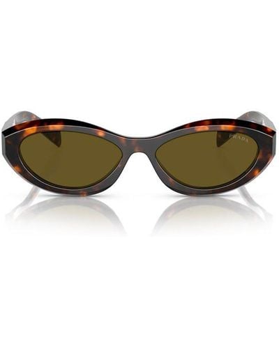 Prada Oval-frame Sunglasses - Green