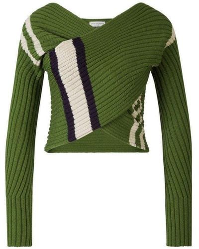 Dries Van Noten Cross Stitch Sweater - Green