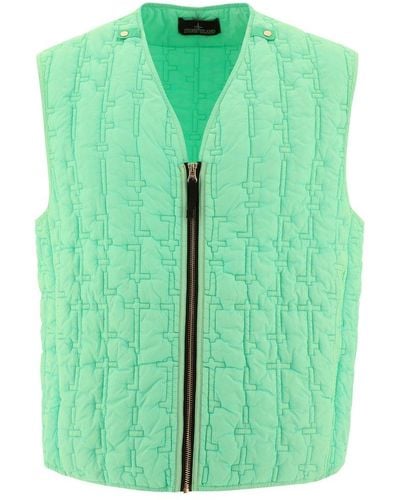 Stone Island Shadow Project Augment Padded Vest - Green