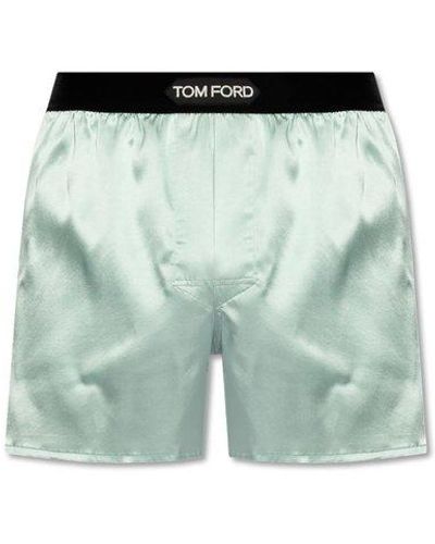 Tom Ford Logo-waist Loose Fit Boxers - Green