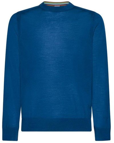 Paul Smith Crewneck Knitted Jumper - Blue