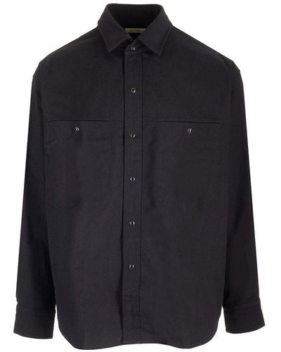 Lemaire Twill Button-up Shirt - Blue