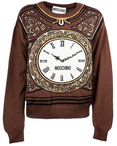 Moschino Clock Sweater - Brown