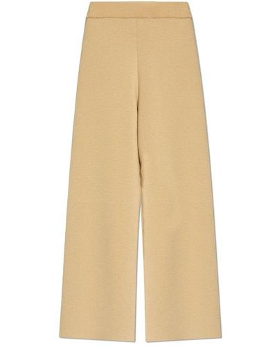KENZO Logo Patch Cropped Trousers - Natural