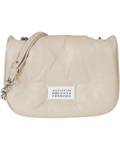 Maison Margiela Glam Slam Quilted Padded Messenger Bag - Natural