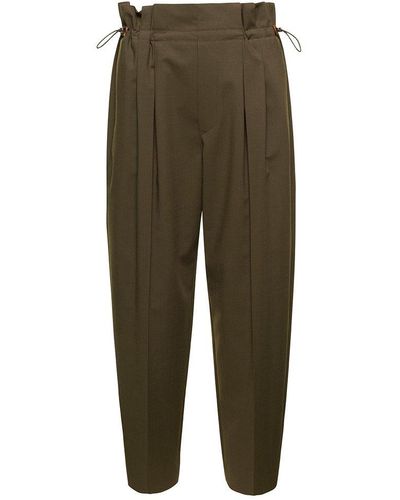 Moncler Front Pince Trousers - Green