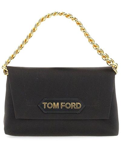 Tom Ford Logo Patch Mini Tote Bag - Black