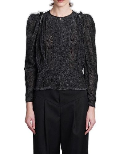 Isabel Marant Zarga Long-sleeved Blouse - Black