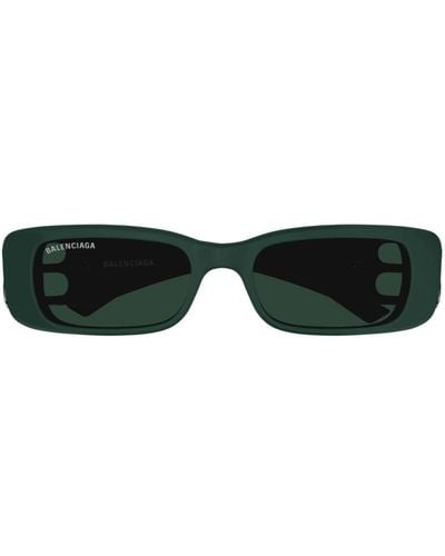 Balenciaga Rectangular Frame Sunglasses - Green