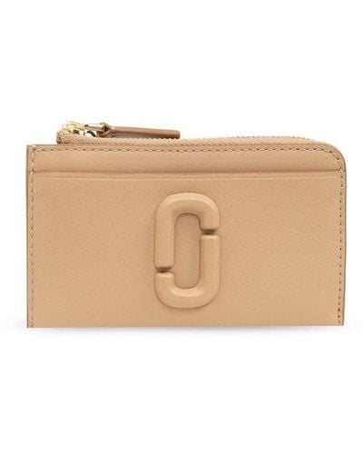 Marc Jacobs The Leather J Marc Top Zip Multi Wallet - Natural
