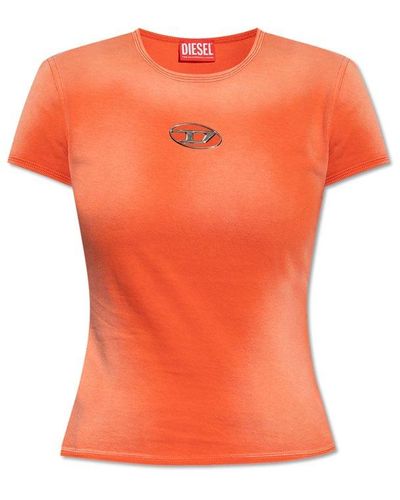 DIESEL T-shirt `t-uncutie-long-od-p1`, - Orange