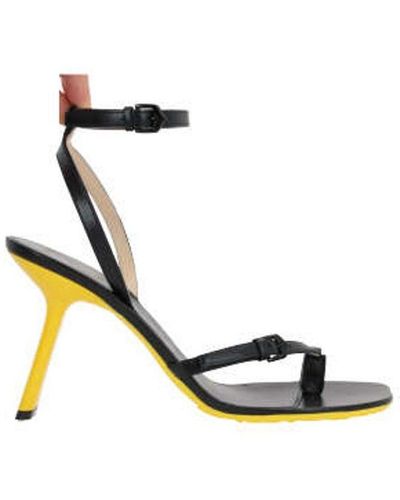 Loewe Luxury Petal Stiletto Sandal In Lambskin - Black