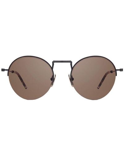 Thom Browne Circle Framed Sunglasses - Brown