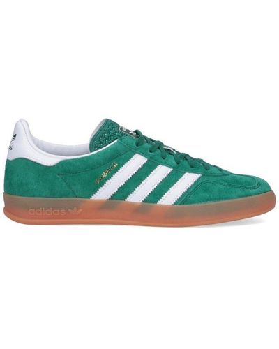 adidas Originals Round Toe Lace-up Sneakers - Green