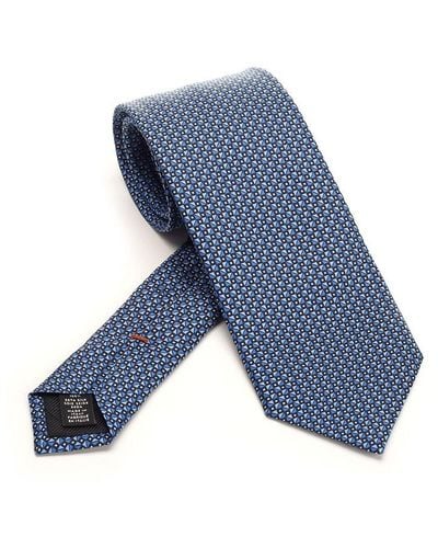 Zegna Silk Tie With Checks - Blue