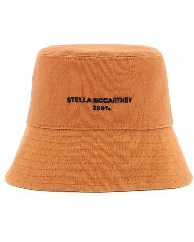 Stella McCartney Reversible Cotton Bucket Hat - Orange