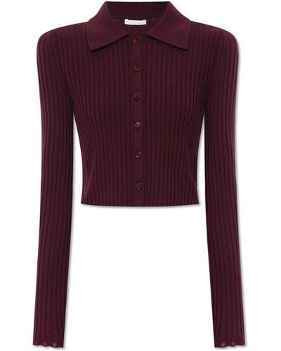 Chloé Wool Cardigan - Purple