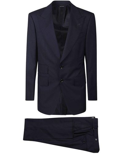 Tom Ford Single-breasted Tailored Suit - Blue