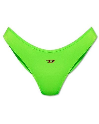 DIESEL Bfpn Bonitas X Logo Plaque Swimsuit Bottoms - Green