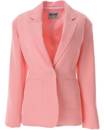 Moschino Jeans Single-breasted Tailored Blazer - Pink