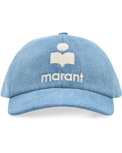 Isabel Marant Logo Embroidered Baseball Cap - Blue