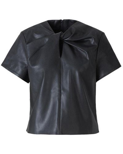 Proenza Schouler Faux-leather Twisted Top - Black