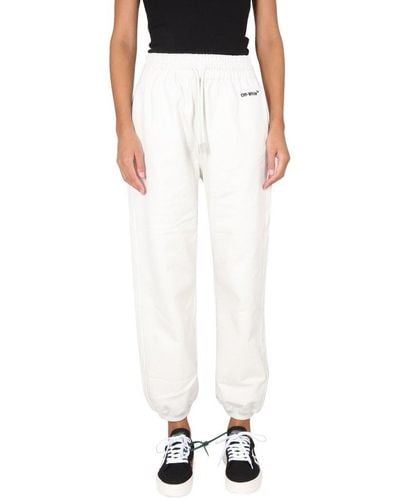 Off-White c/o Virgil Abloh Off- Jogging Pants With Logo - White