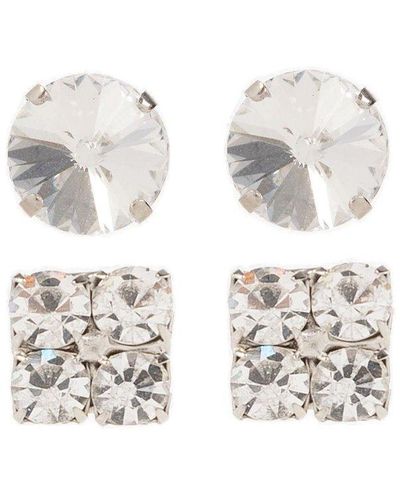 Forte Forte Round-and Square Earrings - White
