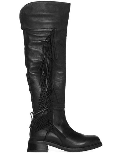 See By Chloé Fringed Knee-length Boots - Black