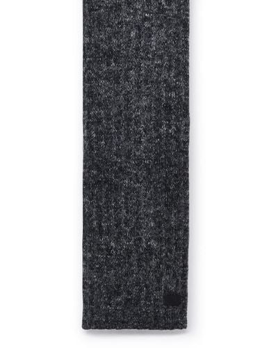 Saint Laurent Wool And Mohair Scarf - Gray
