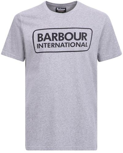 Barbour Logo Print T-Shirt - Grey
