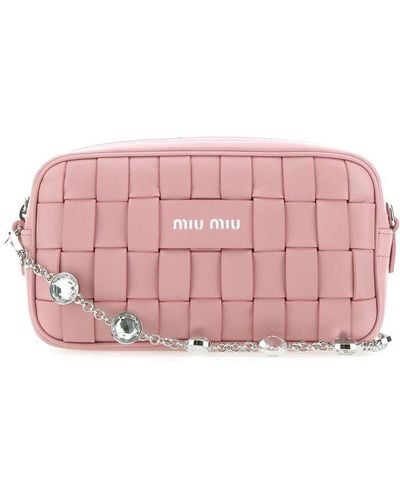 Miu Miu Pink Nappa Leather Handbag Nd