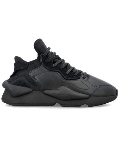 Y-3 Kaiwa Logo Detailed Lace-up Sneakers - Black