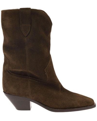 Isabel Marant Dahope Pointed Toe Boots - Brown