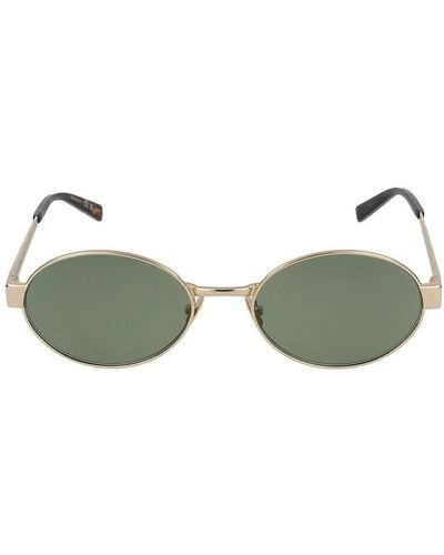 Saint Laurent Oval Frame Sunglasses - Green