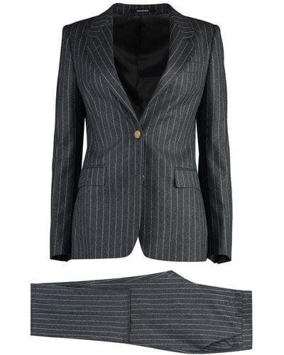 Tagliatore T-Parigi Stretch Virgin Wool Two Piece Suit - Black