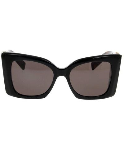 Saint Laurent Blaze Square Frame Sunglasses - Black