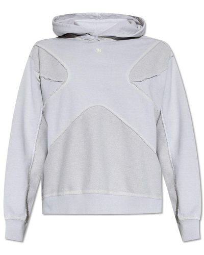 MISBHV Logo Embroidered Hoodie - White